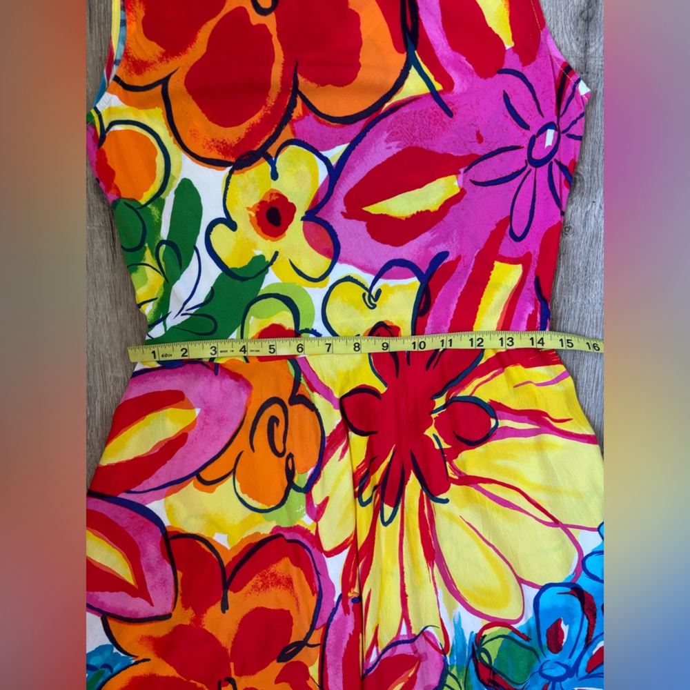 Jams World Multicolor Floral Midi Dress in Yellow, Pink, Blue, Green - Picture 13 of 14